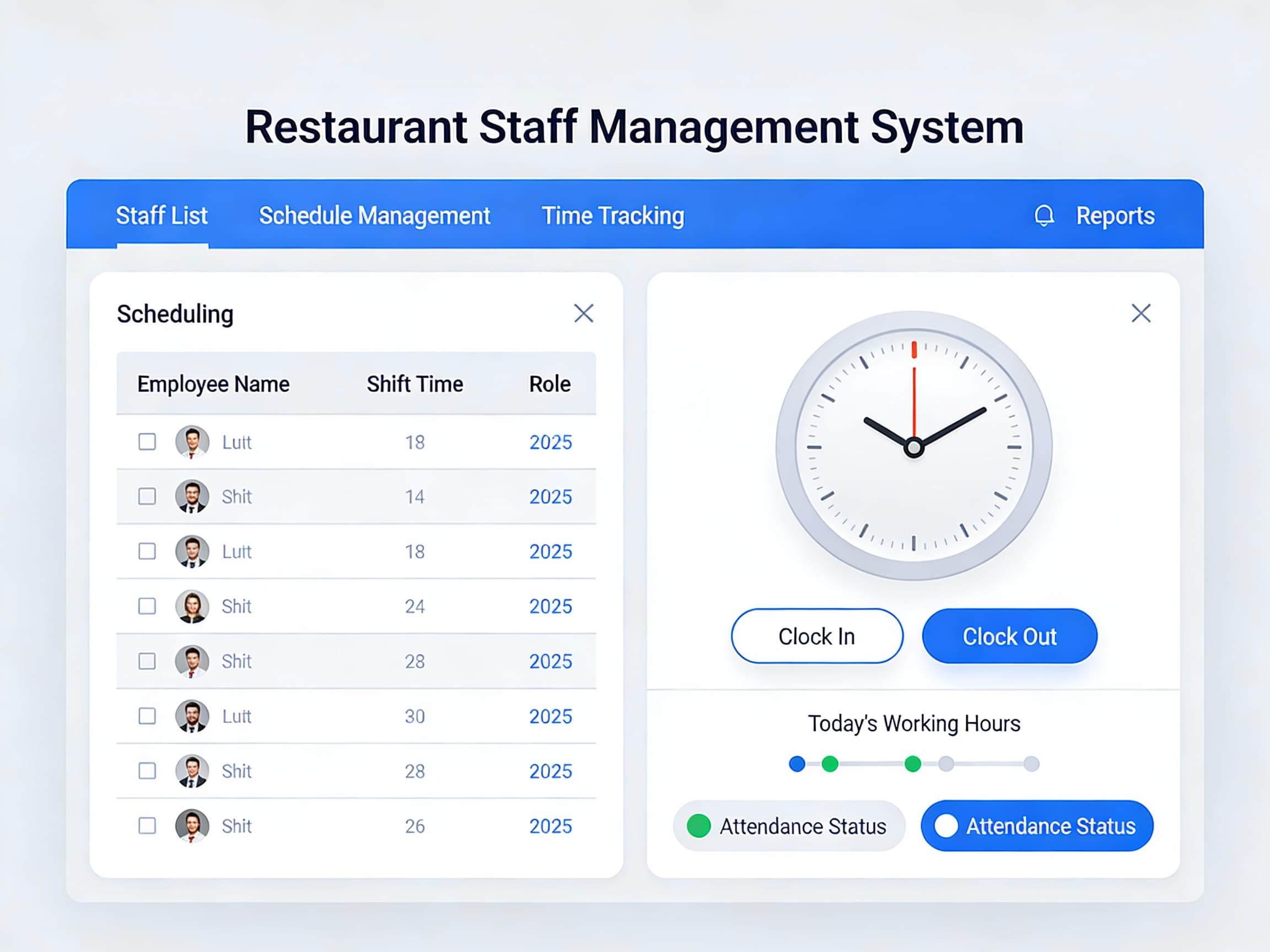 Staff & Scheduling